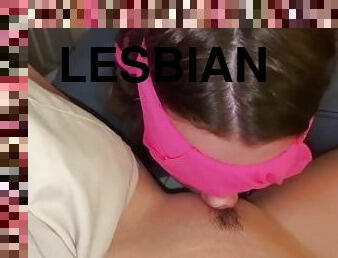 Real Lesbian Couple : Licking My Girlfriends Pussy  Close Up Lesbian Eating Out Pussy