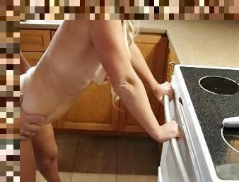 Horny house wife fucked hard in the kitchen