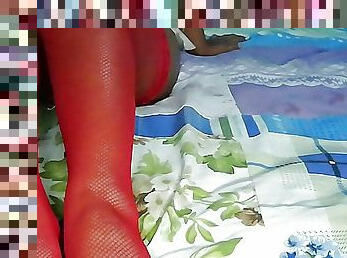 stocking, isteri, mainan, latina, permainan-jari, pakaian-dalam-wanita, alat-mainan-seks, biseksual, berambut-cokelat, menyusui