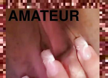 clito, masturbation, chatte-pussy, femme, amateur, milf, maison, latina, mexicain