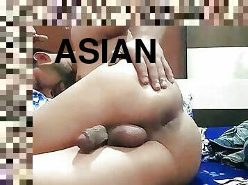 asien, baden, papa, masturbieren, alt, anal-sex, beule-schuss, immens-glied, junge, homosexuell