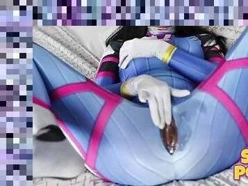 Creampie cuckold wife Dva cosplay I decided to fuck a fan as reward