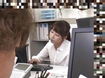 Innocent Asian office girl Ayami Shunka shows off her budding sexuality