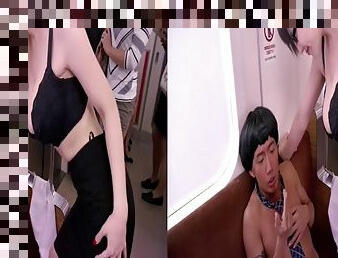 Japanese vr train tits