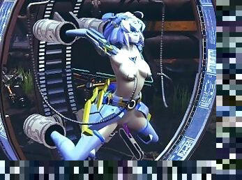 Robot Girl on a Sex Machine  3D Hentai