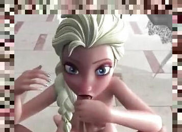 Elsa Frozen Deepthroat 3D Hentai