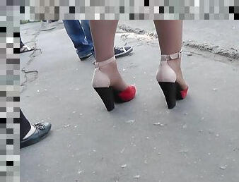 en-plein-air, public, cam, voyeur, jupe-en-l’air, horny, talons-hauts