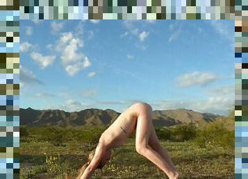 Desert Sunset Oiled Nude Yoga Flow