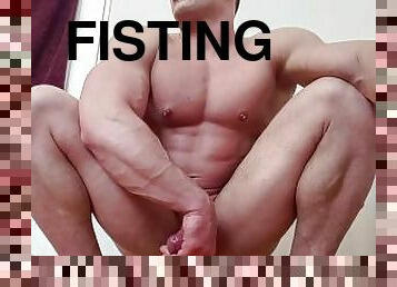 fisting, amador, anal, tiro-ao-alvo, pénis-grande, gay, ejaculação, europeia, euro, dildo