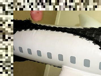 Small Penis Cumming On A Clothed Inflatable Airplane