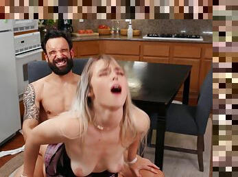 You Missed A Spot - rough kitchen fuck with blonde slut and Alex Legend