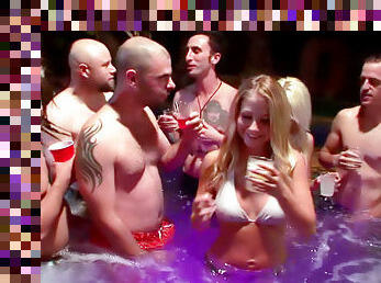 Hot tub orgy party