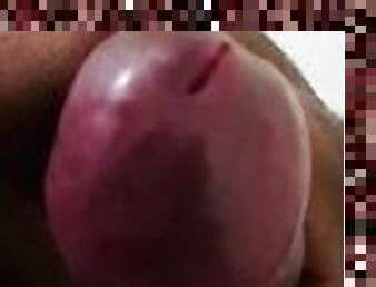 Horny Male Orgasm rubbing my black hard dick ????