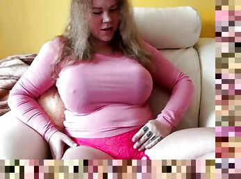 big boobs in PINK juggling around webcam recording Angela camgirl March 19th