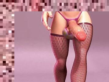 penis-besar, berambut-pirang, animasi, jenis-pornografi-animasi, cantik, 3d, seorang-diri, penis