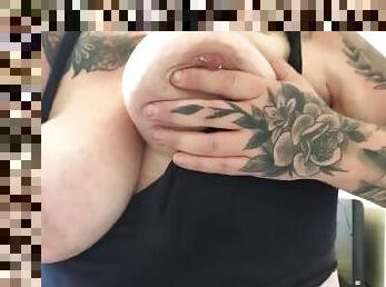 BBW Milf Big tits pierced nipples- Watch them bounce