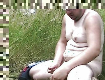 masturbation, en-plein-air, public, amateur, ejaculation-sur-le-corps, énorme-bite, gay, allemand, jeune-18, ejaculation