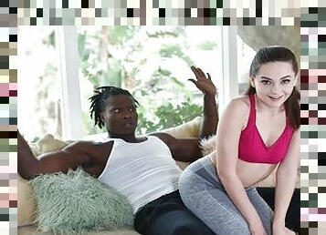 babes, fellation, ejaculation-sur-le-corps, ébène, interracial, ados, black, sur-le-visage, ejaculation, blanc