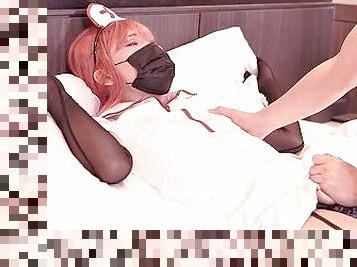 Chainsaw Man, Makima Nurse cosplayer get fucked, Sissy Japanese Anime Cosplay part.1