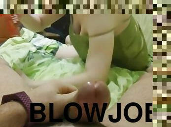 Blowjob with marmalade and cum at the end
