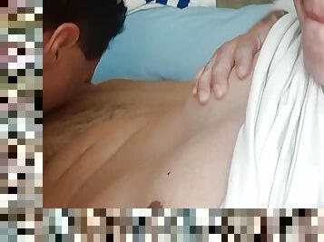 Disabled Latino lets in-home Nurse Eat His Ass