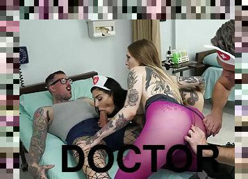 sjuksköterrska, orgie, anal, doktor, milf, hardcore, deepthroat, gruppsex, knullande, bisexuell