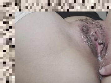 poilue, orgasme, chatte-pussy, amateur, milf, maman, couple, point-de-vue, mère, humide