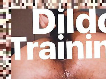 Dildo Training, big one&#039;s brown ass