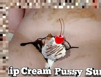 Husband made a Chocolate Syrup Whip Cream Pussy Sundae and Fucked me so Rough I creamed my myself!