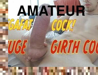 fet, gigantisk, masturbation, amatör, cumshot, gigantisk-kuk, bbw, ensam, kuk