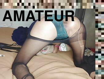 amateur, hôtel, brunette