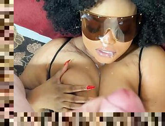 tetas-grandes, anal, mamada, chorro-de-corrida, negra-ebony, interracial, hardcore, negra, facial, corrida