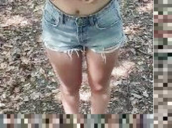 She showed boobs in the park! she could be seen naked in a public place