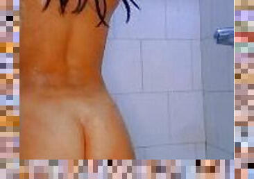 skinny barely legal teen records herself taking a shower to send the video to her stepbrother