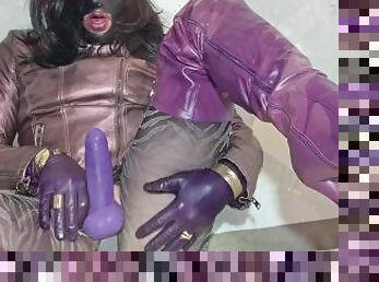 strømpebukser, transvestit, amatør, udløsning, transvestit-tranny, sperm, sperm-sperm, fetish, latex, mælk