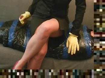 Mistress Cara with her mummification slave