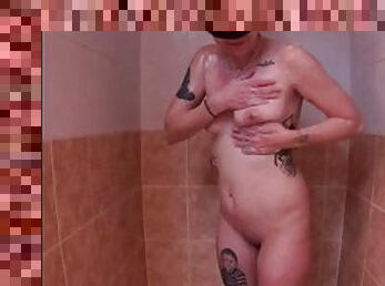 baignade, poilue, masturbation, orgasme, pisser, public, giclée, femme, amateur, milf