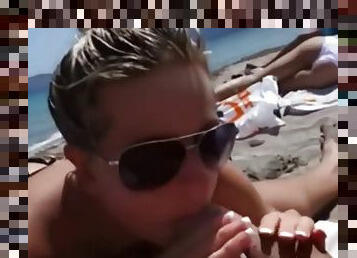 Public bj on beach