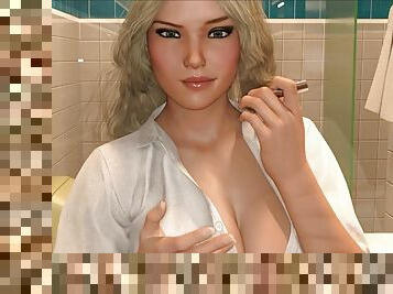 LewdStory blonde sucks dick in the bathroom