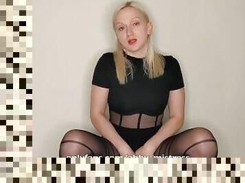 dilettant, junge, gesichtspunkt, blondine, fetisch, allein, bisexuell, herrin, domina