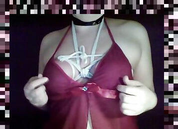 Selfbondage tits - my boobs, tied