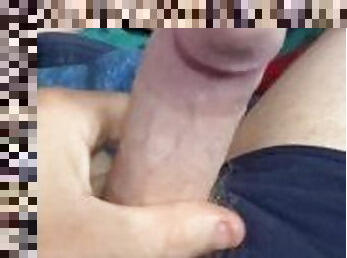 masturbation, amateur, attrapée, solo, bite