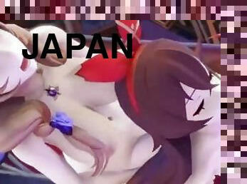 azijski, guza, velike-sise, analano, lezbejke, japanci, animacija, hentai, 3d