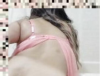 cul, masturbation, orgasme, amateur, anal, milf, jouet, maison, latina, lingerie