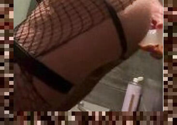 Male Shower Dildo Riding in Fishnets Teaser