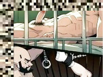 anal, chupanços, pénis-grande, interracial, gay, anime, hentai, prisão, gay-adolescente, prisão-prison