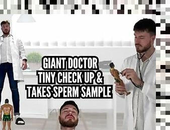 amatör, doktor, gay, sperma, fetisch, ensam, liten, gigant