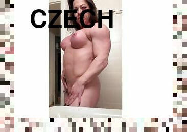 cul, amateur, mature, milf, point-de-vue, solo, tchèque, musclé