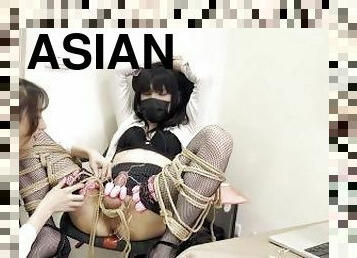 asiatisk, store-pupper, amatør, anal, japansk, bdsm, svart, strømper-stockings, pupper, bondage