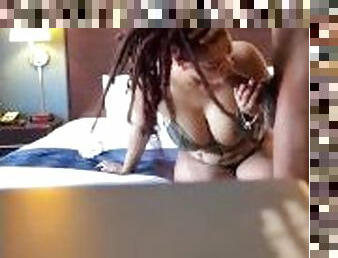 Big Titty Jamaican Ebony Sucks Massive Black Cock & Gets Fucked Till She Cums
